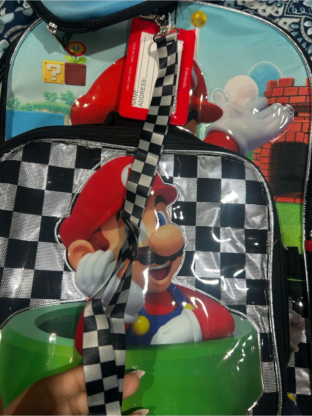 Nintendo Super Mario Kids Backpack - Black, Red, Blue - Picture 4 of 4